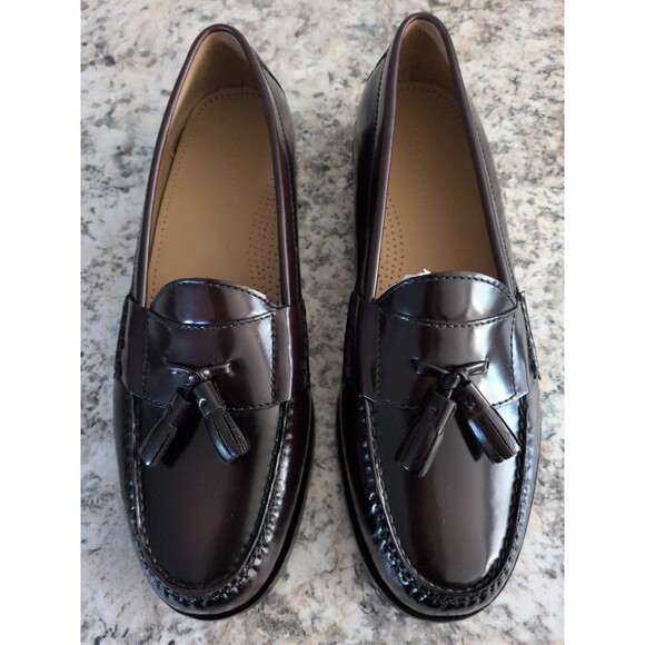 Cole Haan Pinch Tassel Loafers Dress Burgundy Leather Mens Size 10 1/2D New main image 4